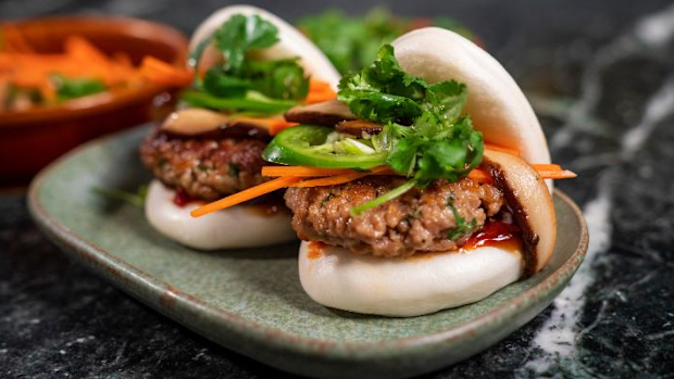 Impossible Foods' plant based pork sausage bao buns