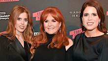 LONDON, ENGLAND - NOVEMBER 29: (L to R) Princess Beatrice of York, Sarah Ferguson, Duchess of York and Princess Eugenie of York attend The Anti Slavery Collective's inaugural Winter Gala at Battersea Arts Centre on November 29, 2023 in London, England. (Photo by Dave Benett/Getty Images for The Anti Slavery Collective)