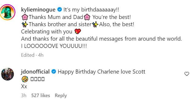 Jason Donovan's cheeky message to Kylie Minogue on her birthday