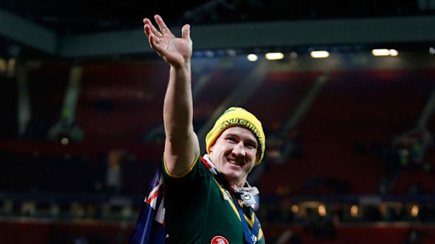 Paul Gallen after the 2013 Rugby League World Cup final.