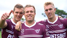 Tom, Jake and Ben Trbojevic of the Manly Sea Eagles. 