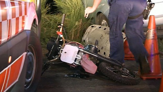 A teenage motorcycle rider has been dragged under a car at Shoalhaven. (9NEWS)