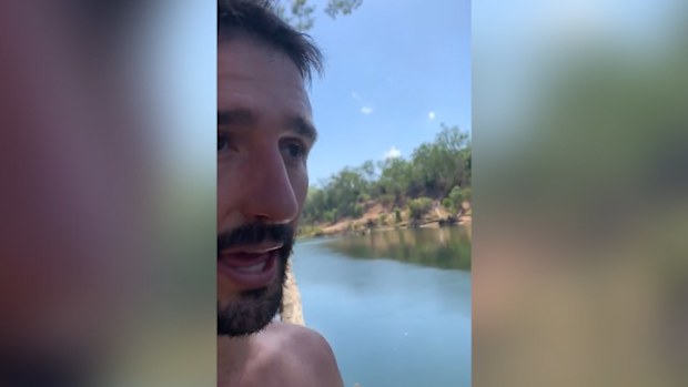He's urged swimmers to be 'croc wise'.