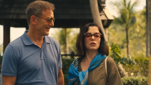 Jason Isaacs and Parker Posey