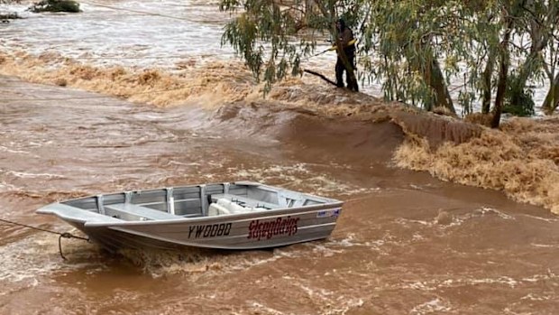 The man attempted to cross the Undoolya Causeway earlier today.