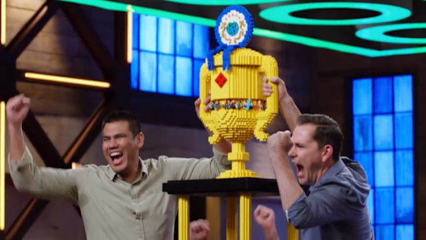 EMBARGO 8:30PM 23/6/2025 LEGO Masters Grand Masters of the Galaxy grand finale winners announced Henry and Cade