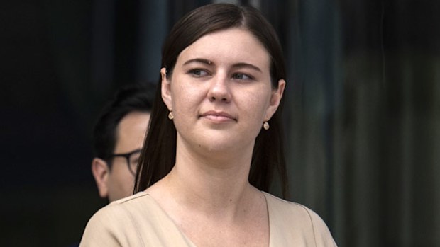 During a highly emotional cross-examination Brittany Higgins denied making up the rape allegation and directly addressed accused Bruce Lehrmann.