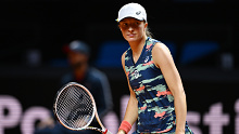 Poland's Iga Swiatek at the Porsche Tennis Grand Prix Stuttgart 2022.