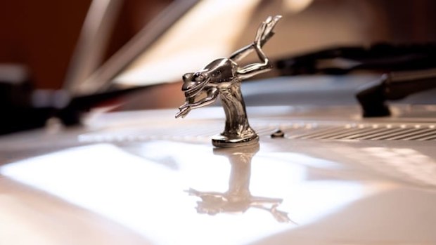 Silver frog mascot on the bonnet similar Diana car
