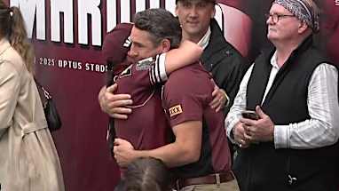 Slater shares intimate moment with wife