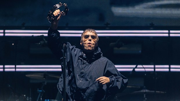 Liam Gallagher on stage in Melbourne.