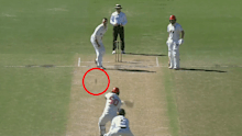Kurtis Patterson's full toss to Jason Sangha. 