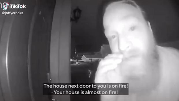Neighbours save woman from house fire through security camera