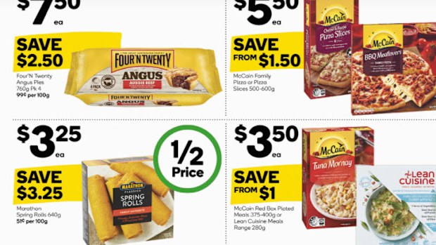 This week at Woolies they have pizza and pies and so many other delicious frozen choices.