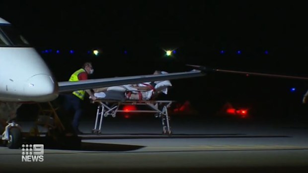 Under the cover of darkness, Jandakot airstrip turned into a makeshift emergency ward.