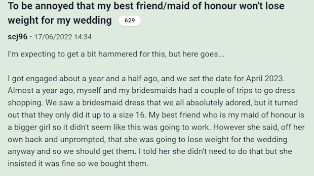 Bride weightloss bridesmaids post