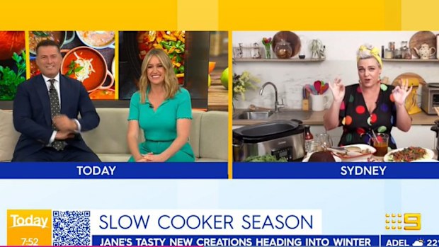 Karl Stefanovic and Leila McKinnon talks slow cooking with Jane de Graaff on Today.