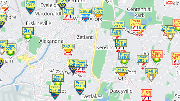 Diesel prices in Sydney, Australia on April 23