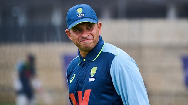 Usman Khawaja in Perth.