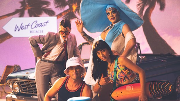 The crew for the West Coast Cooler ad.