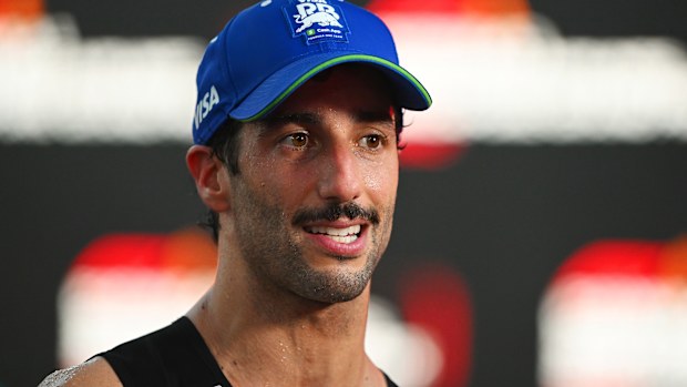 An emotional Daniel Ricciardo speaks to media after the Singapore Grand Prix.