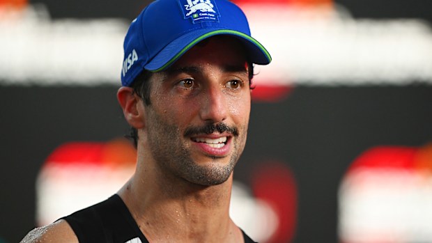 An emotional Daniel Ricciardo speaks to media after the Singapore Grand Prix.