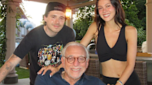 Brooklyn Beckham, Nicola Peltz and Nelson Peltz.