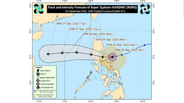 The Path of Super Typhoon Noru.