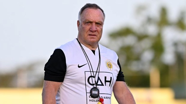 Curacao coach Dick Advocaat during a training session.