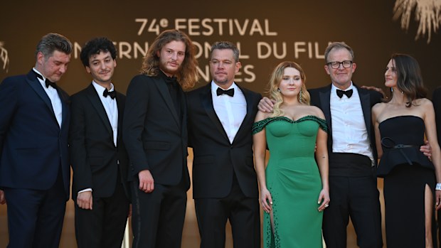 Thomas Bidegain, Screenwriter Noe Debre, French actor Idir Azougli, US actor Matt Damon, US actress Abigail Breslin, US director Tom McCarthy, French actress Camille Cottin, actor moussa Maaskri and actor Gregory Di Meglio