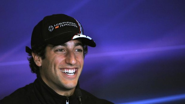 Daniel Ricciardo maakt zijn debuut bij HRT. 