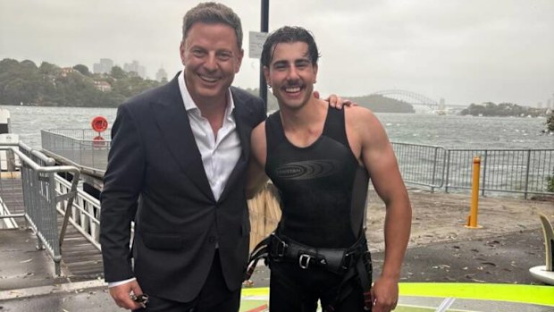 2GB breakfast host Ben Fordham rushed to the aid of windsurfer who found themselves in trouble during a day out on Sydney Harbour.