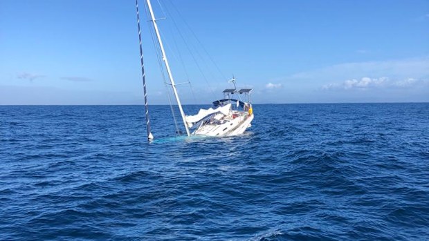 The National Maritime Agency snapped one last photo of the yacht before it vanished under the surface.