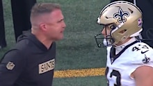 Darren Rizzi yells at Matthew Hayball during the week 14 game. 