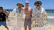 Ben Stokes with some Aussie cricket fans