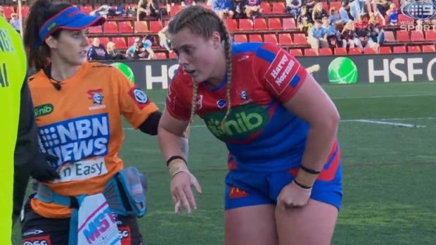 Knights player Tayla Predebon dislocated a finger.
