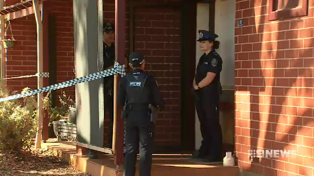 A man is in hospital after allegedly being stabbed in the stomach at a unit in Adelaide's north this morning.