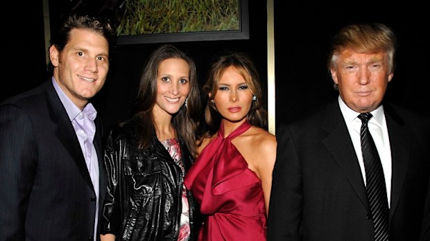 David Wolkoff, Stephanie Winston Wolkoff, Melania Trump and Donald Trump attend a benefit on February 6, 2008 in New York City. 