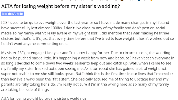 She has explained her family's reaction.