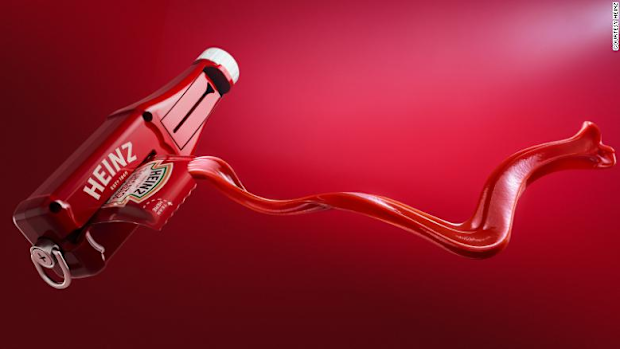 Heinz gadget to help squeeze out last bit of tomato sauce from packet