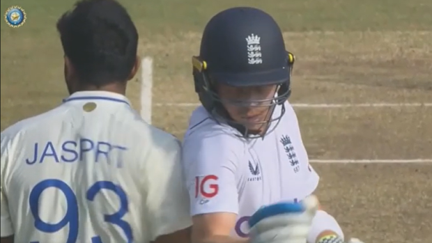 Ollie Pope and Jasprit Bumrah clashed.
