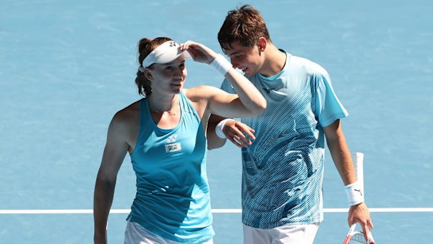 Elena Rybakina and Alexander Shevchenko.