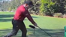 Sergio Garcia smashes his driver