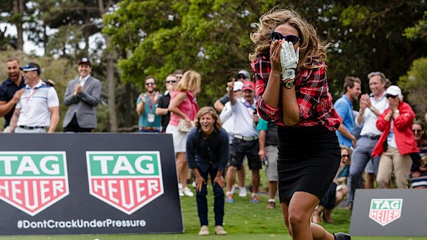 Torah Bright hams it up at the 2016 Australian Open in Sydney.