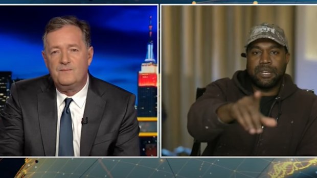Kanye West clashes with British journalist Piers Morgan in TV interview before walking out.