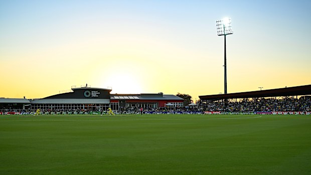 A general view is seen during game three of the One Day International Series between Australia and South Africa at Great Barrier Reef Arena on August 24, 2025 in Mackay, Australia. (Photo by Albert Perez/Getty Images)