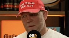 Mike Tindall wore the Maga-style cap during a recording of The Good, Bad and The Rugby podcast Credit: The Good, the Bad, and the Rugby podcast