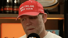 Mike Tindall has come under fire for wearing a Donald Trump-inspired "Make England Great Again" baseball cap.
