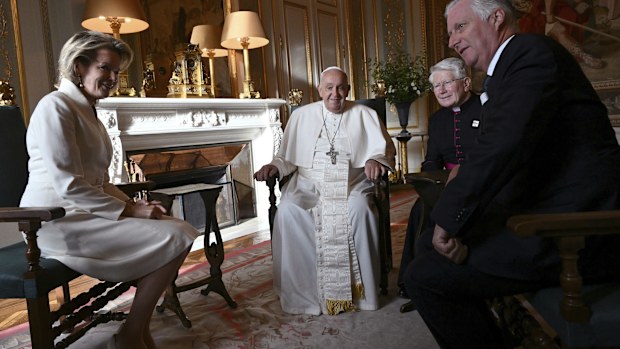 Pope Francis, King Philippe, Queen Mathilde