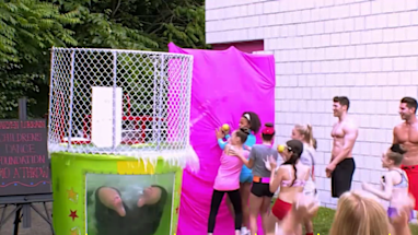 20. Abby gets dunked for charity